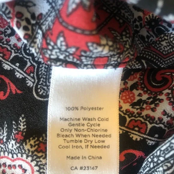 Talbots Paisley Print Sleeveless Top- size 2X - Picture 4 of 5